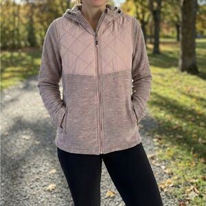 New Balance Jacket Large Quilted Fleece Pink Gorpcore Outdoor Granola Spring